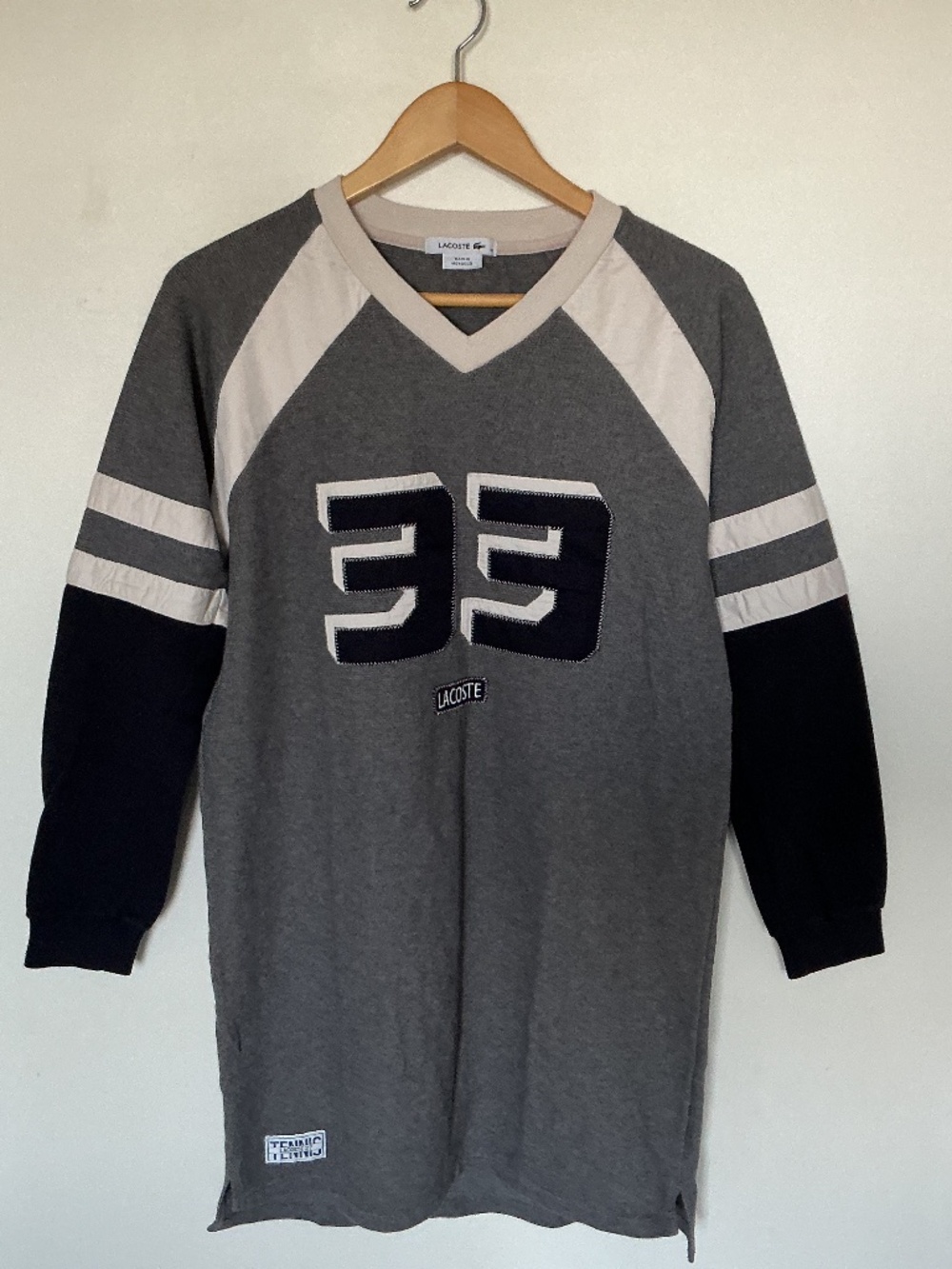 Vintage Lacoste “33”Varsity Dress. Made in Morocco